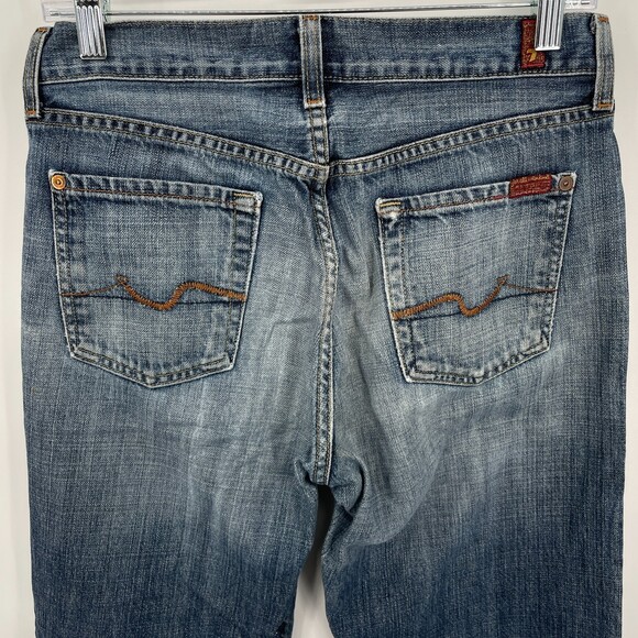 7 FOR ALL MANKIND Wide Leg Button Fly Jeans Size 29 - Picture 5 of 6